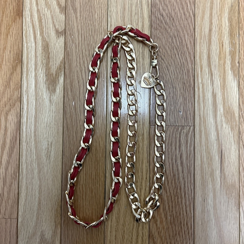 Gold And Red Woven‎ Crossbody Bag Strap Belt
